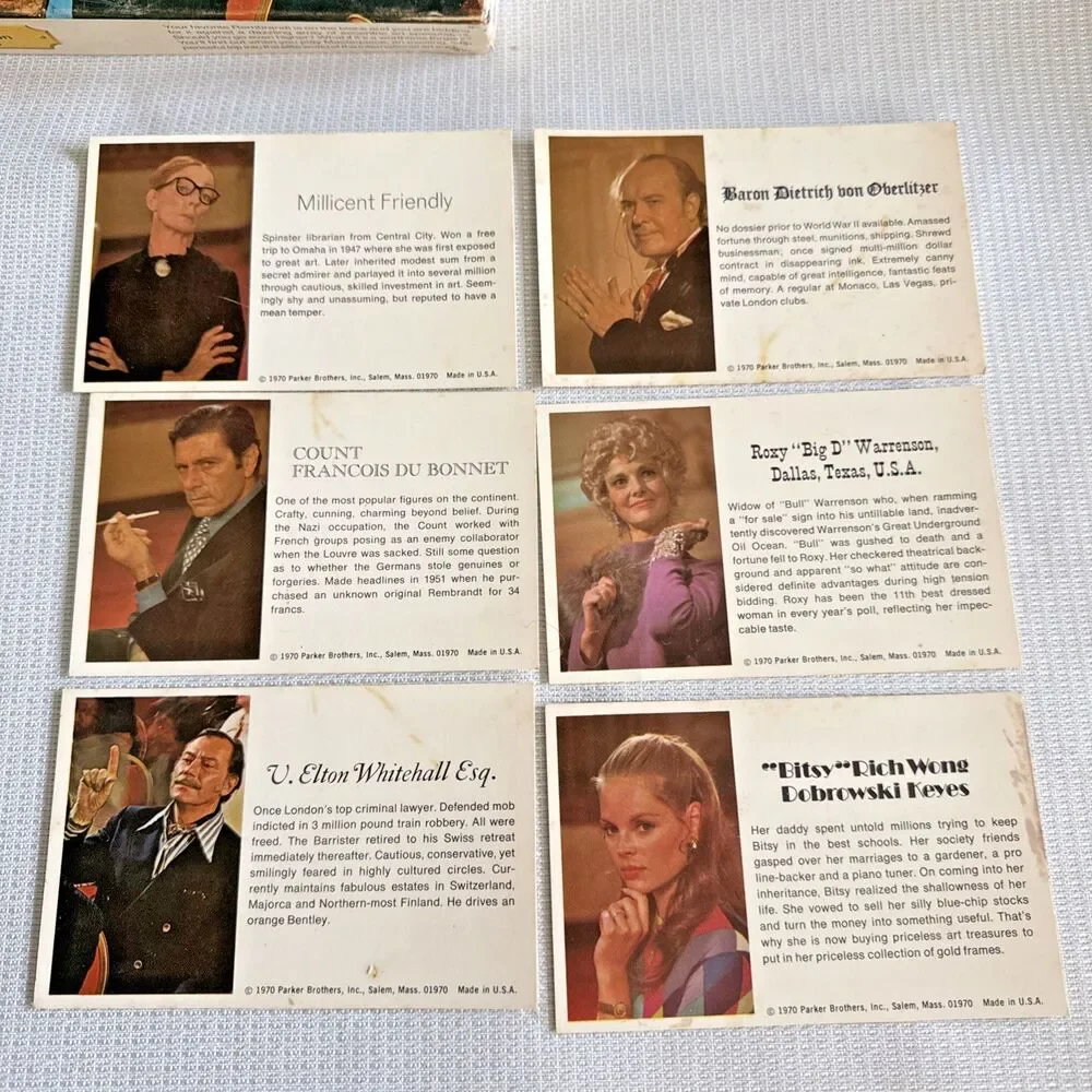 RARE Vintage 1970 Masterpiece - The Art Auction Game Parker Brothers Board Game